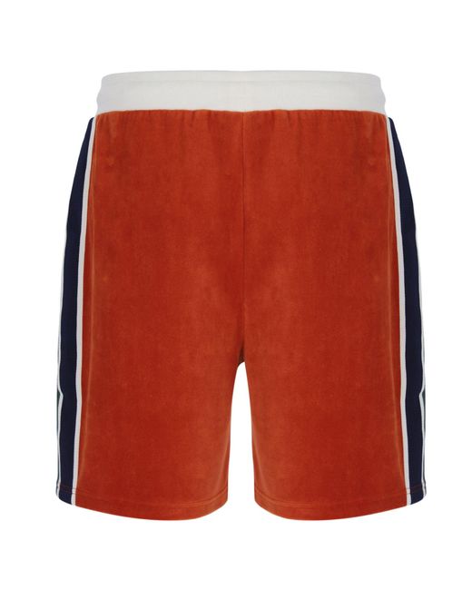 Sergio Tacchini Red Monte Velour Shorts for men