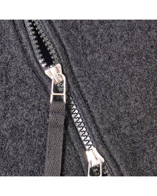 Universal Works Gray Zip Waistcoat Wool Fleece for men