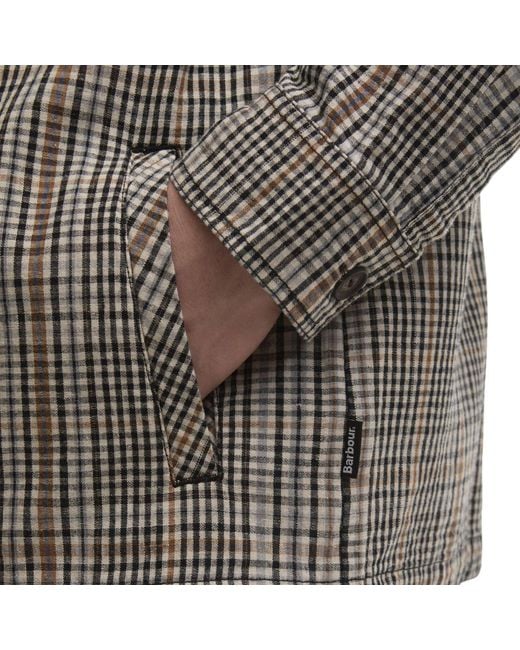 Barbour Brown Fife Checked Overshirt for men