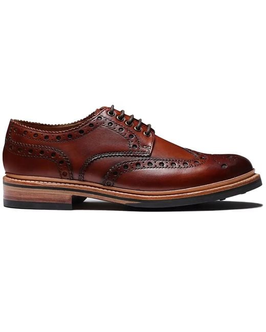 GRENSON Red Archie Handpainted Shoes for men