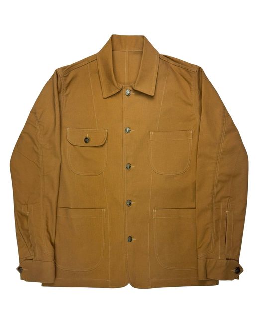 real hoxton Brown Chore Jacket for men