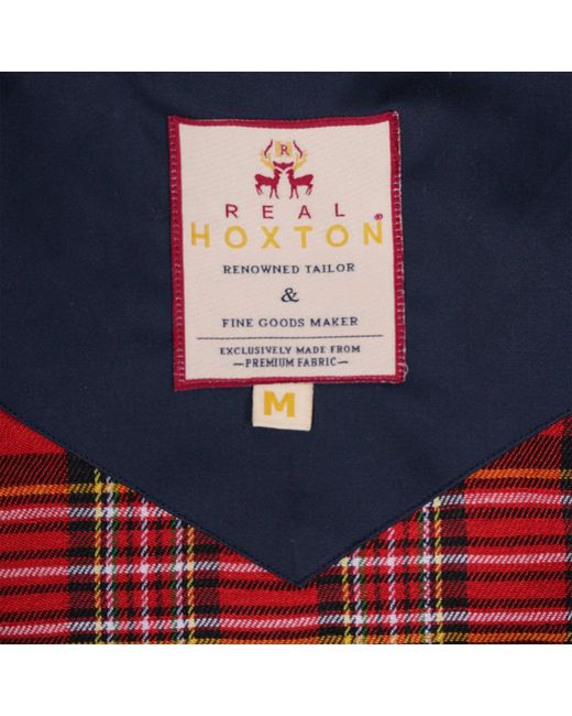 real hoxton Blue Harrington Jacket for men