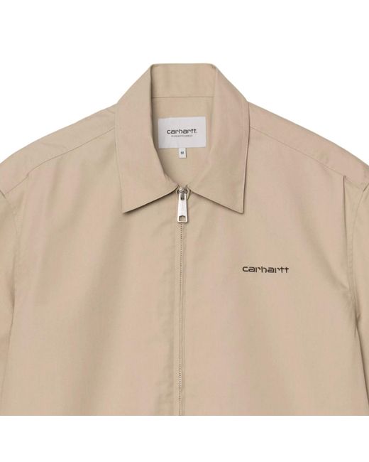 Carhartt Natural Short Sleeve Postal Zip Shirt for men