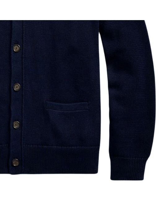 Polo Ralph Lauren Blue V-Neck Cardigan for men