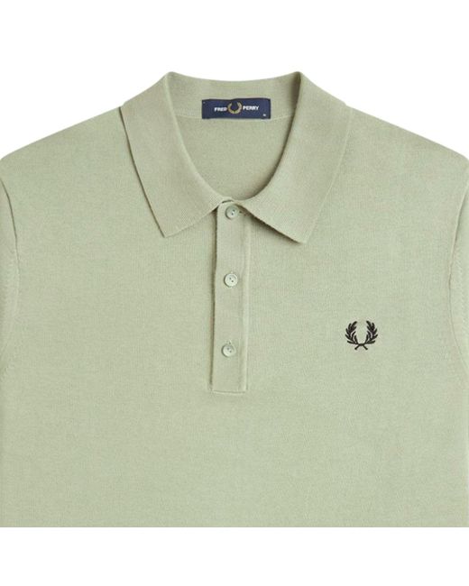 Fred Perry Green Knitted Shirt for men