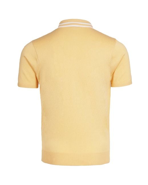 Gabicci Yellow Johnson Knit Polo for men