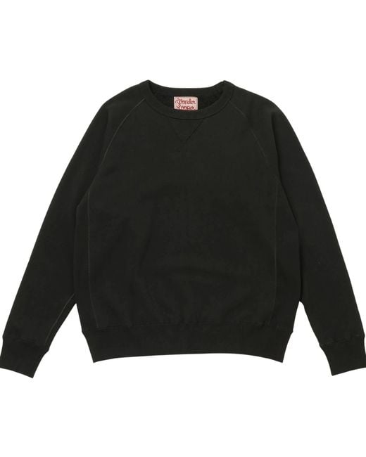 Wonder Looper Black Pullover Crewneck Super Looper French Terry for men