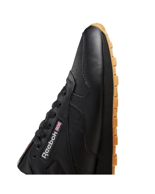 Reebok Black Classic Leather Sneakers for men
