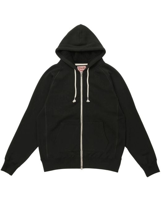 Wonder Looper Black Zip Hoodie Super Looper French Terry for men