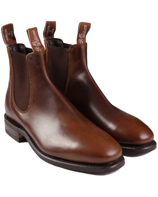 R.M.Williams Brown Comfort Craftsman Pull Up Leather Boot for men