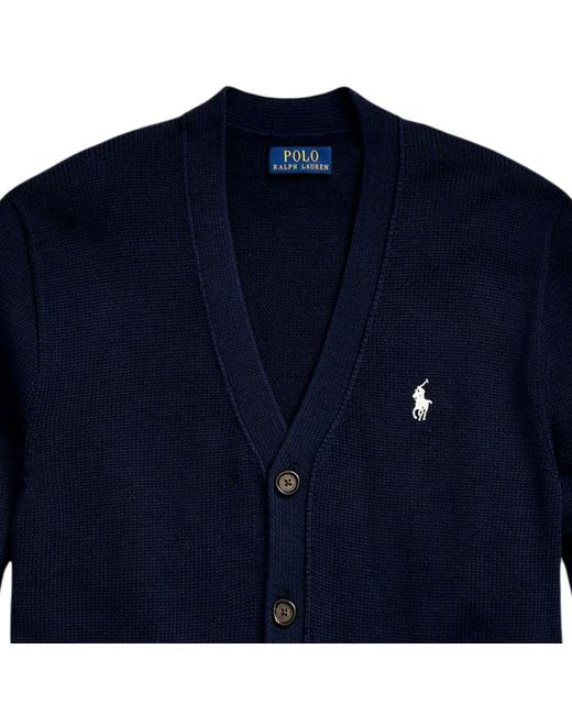 Polo Ralph Lauren Blue V-Neck Cardigan for men