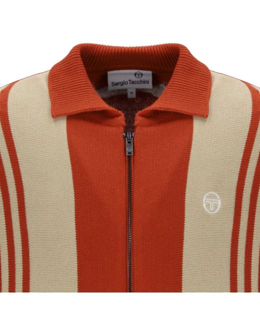 Sergio Tacchini Red Cipri Knit Cardigan for men