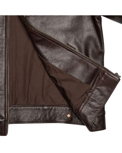Nudie Jeans Brown Joppe Western Leather Jacket for men