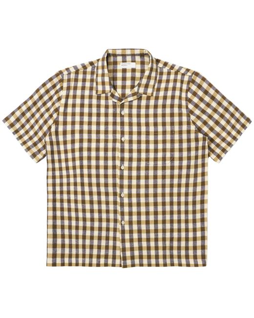 Universal Works Green Aberdeen Lincot Road Shirt for men