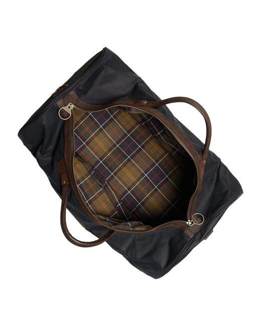 barbour wax holdall navy