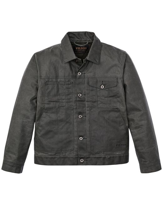 Filson Gray Tin Cloth Short Lined Cruiser Jacket for men