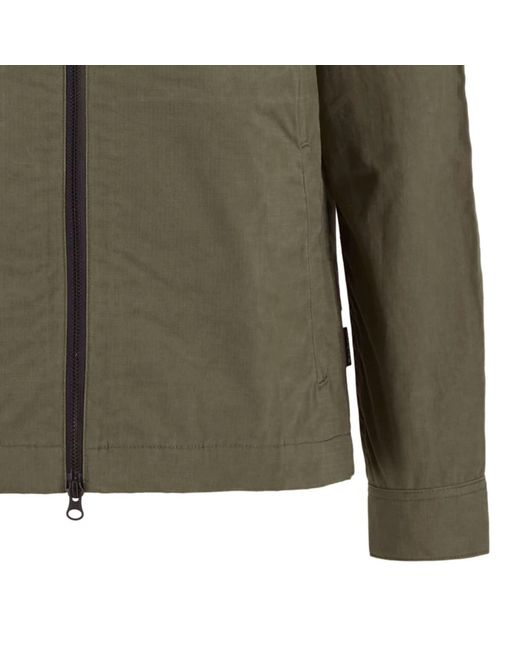 Barbour Green Crail Wax Ripstop Overshirt for men