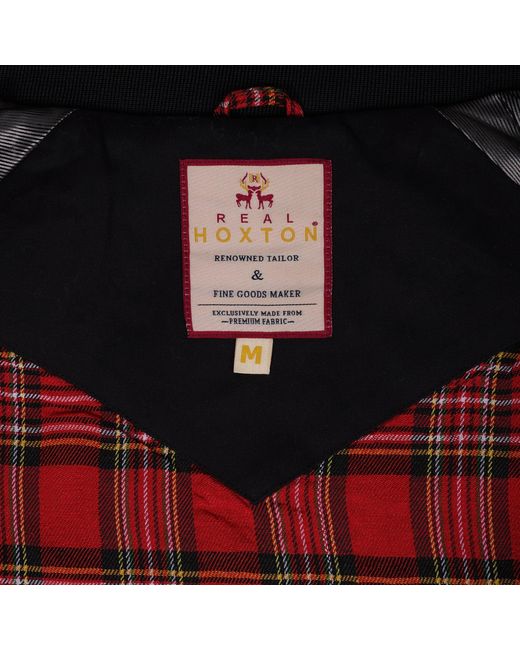 real hoxton Blue Harrington Jacket for men