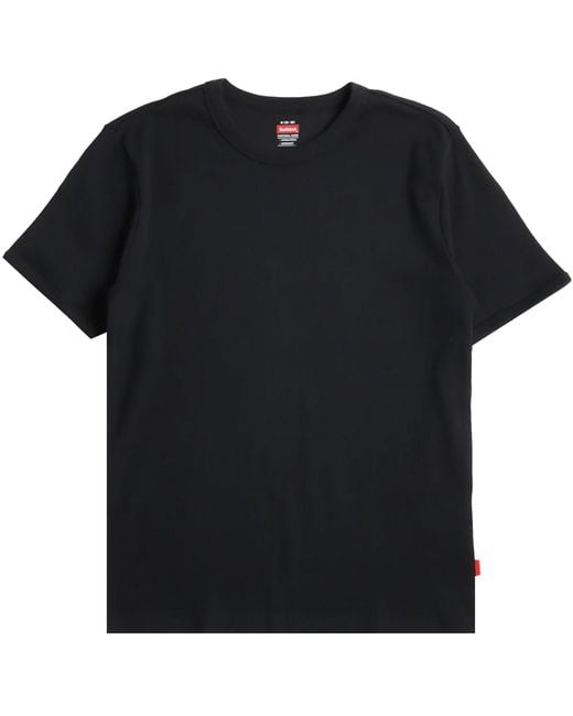 Healthknit Black Heavyweight Rib Crew T-Shirt for men