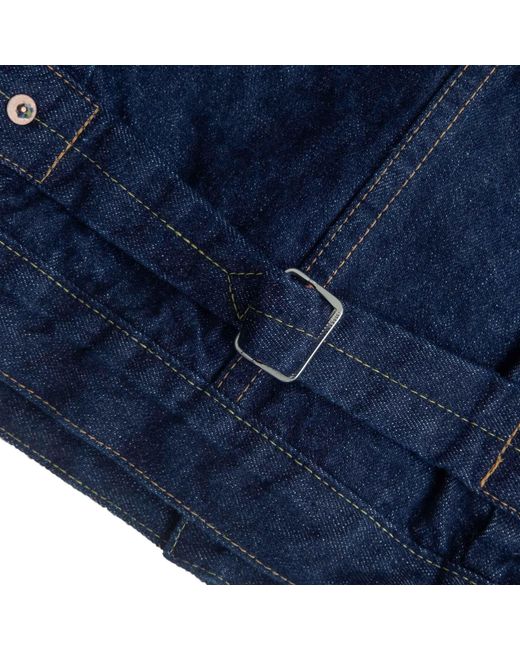 Orslow Blue Type 1 Pleated Front 40's Denim Jacket for men