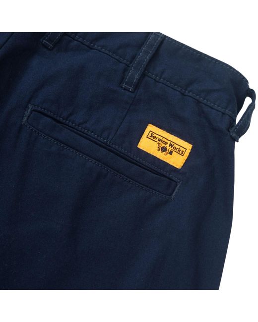 Service Works Blue Twill Part Timer Pants for men