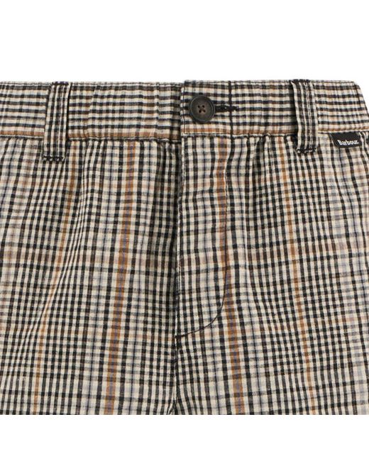 Barbour Gray Fife Checked Short for men