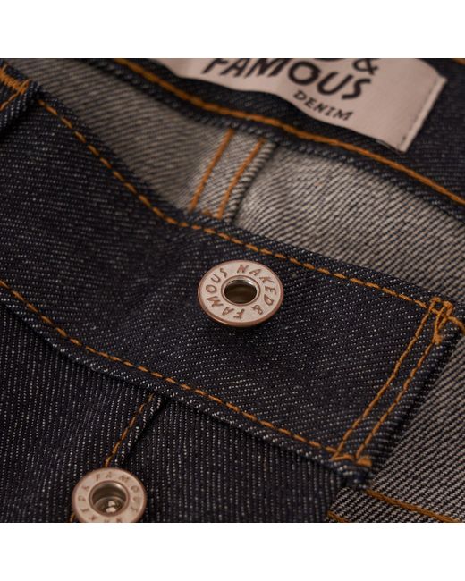 Naked & Famous Black Easy Guy Left Hand Twill Selvedge for men
