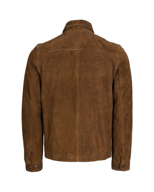 Schott Nyc Brown Suede Jacket for men