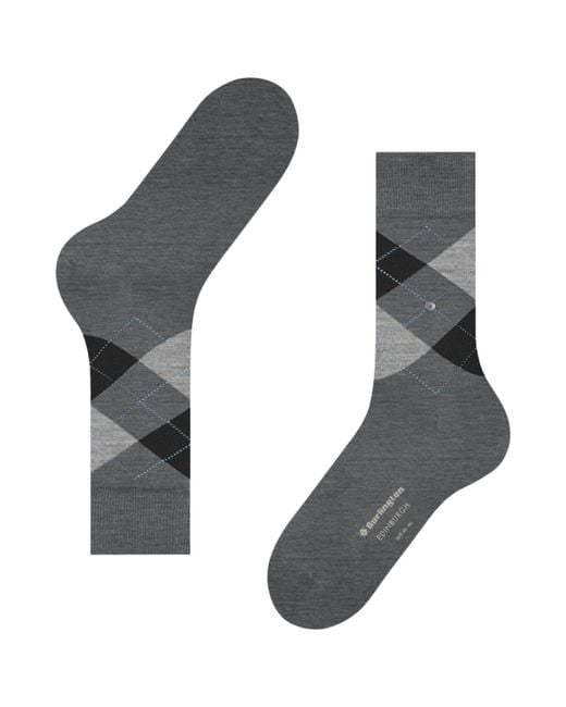 Burlington Gray Edinburgh Socks for men
