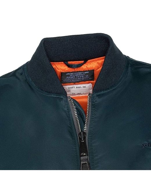 Schott Nyc Blue Ma-1 90's Fit Bomber Jacket for men