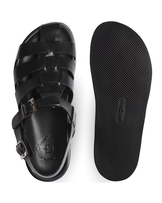 GRENSON Black Quinton Sandals for men