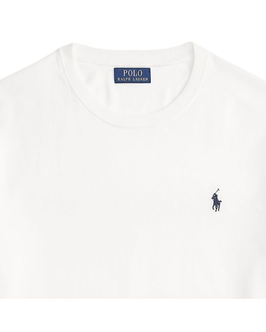 Polo Ralph Lauren White Cotton Crewneck Short Sleeve Jumper for men