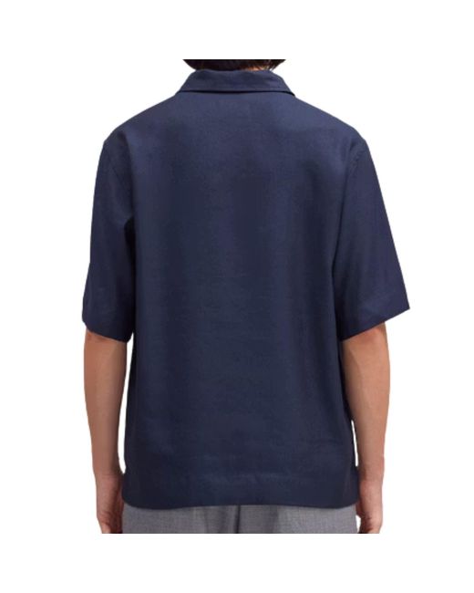 NN07 Black Bruno Linen Blend Polo for men