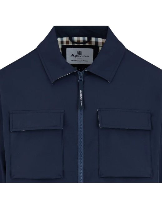 Aquascutum Blue Shell Sp Overshirt for men