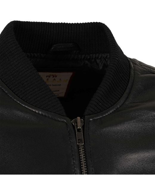 real hoxton Black Ryan Bomber Jacket for men