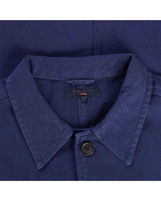 Nudie Jeans Blue Barney Worker Jacket for men