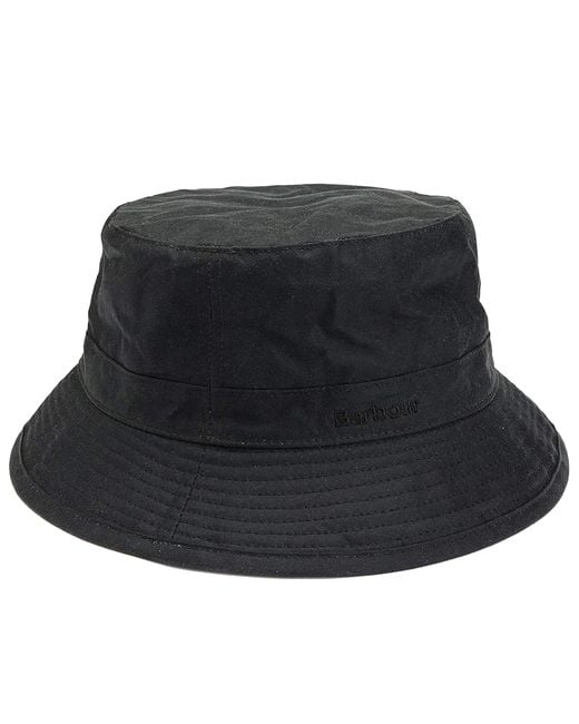 Barbour Black Wax Sports Hat for men