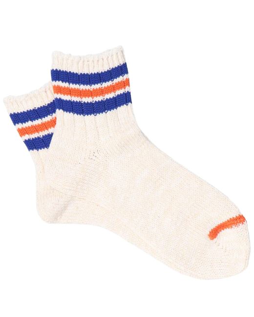 Anonymous Ism Blue Stripes Short Slub Socks for men
