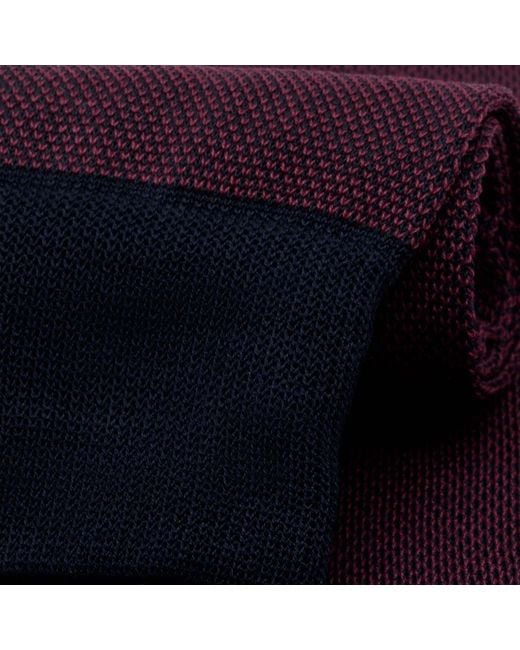 Stuarts London Purple Brian Oak Birds Eye Patterned Socks for men