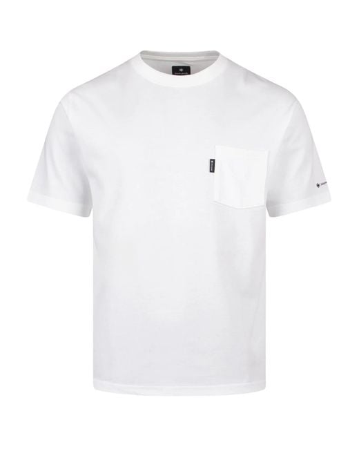 Snow Peak White Pocket T-Shirt for men