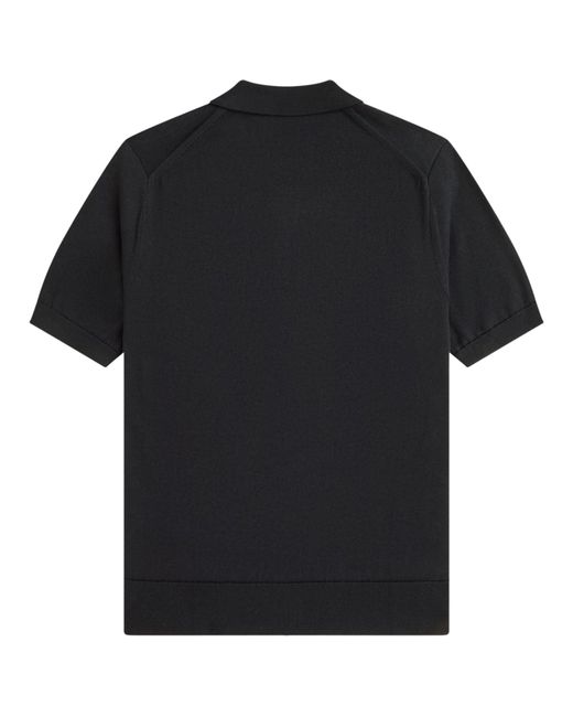 Fred Perry Black Knitted Shirt for men
