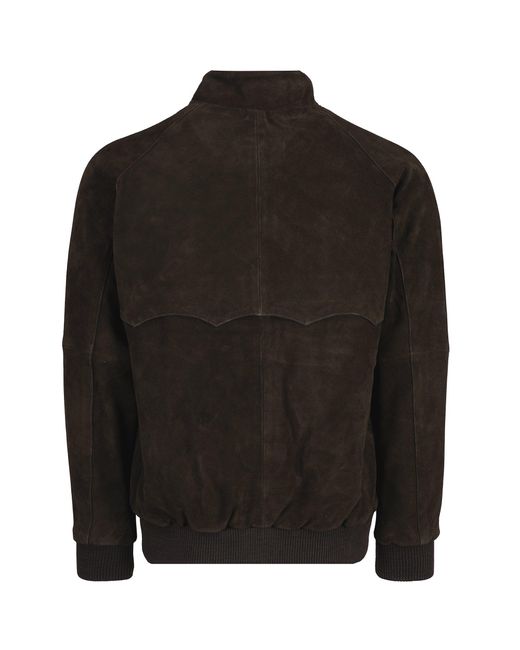 real hoxton Black Suede Harrington Jacket for men