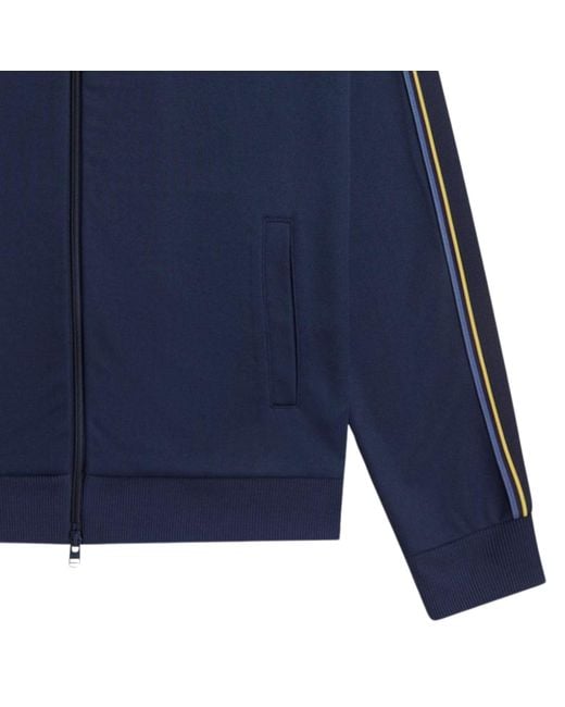Fred Perry Blue Tramline Tape Track Jacket for men