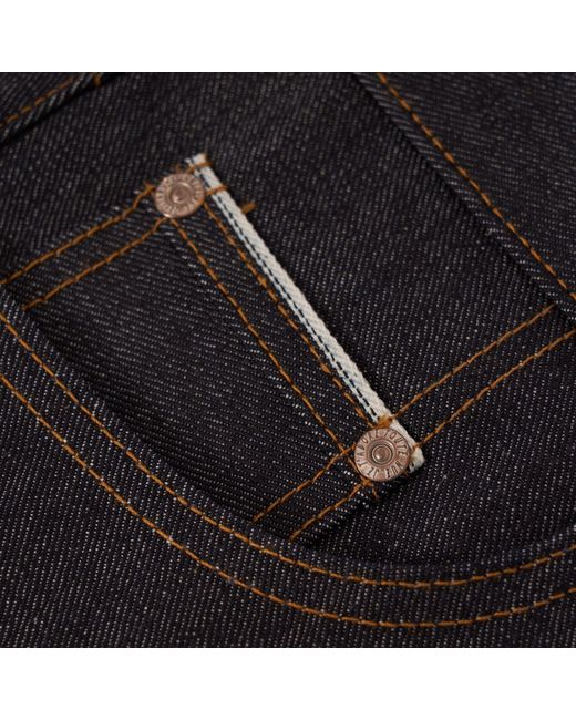 Naked & Famous Black Easy Guy Left Hand Twill Selvedge for men