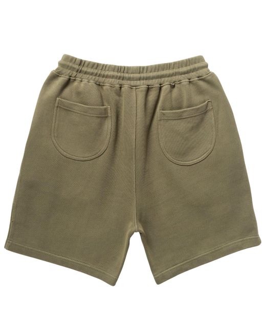 Power Goods Green Loopback Sweat Shorts for men