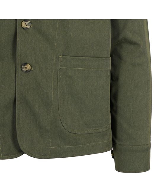 real hoxton Green Chore Jacket for men