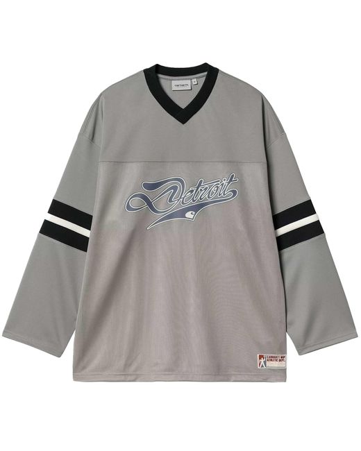 Carhartt Gray Long Sleeve Detroit Mesh T-Shirt for men