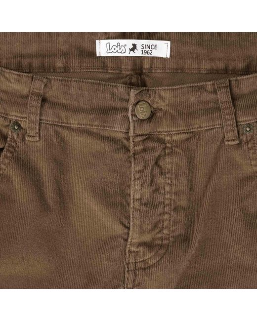 Lois Brown Sierra Thin Cord Trousers for men