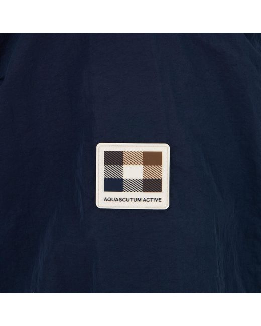 Aquascutum Blue Lamina Mock Neck Jacket for men