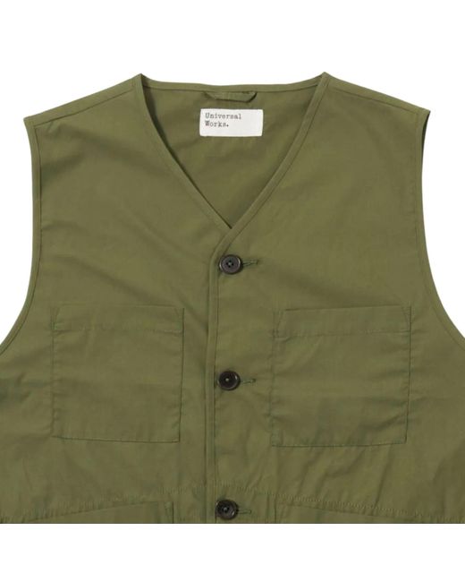 Universal Works Green City Waistcoat for men